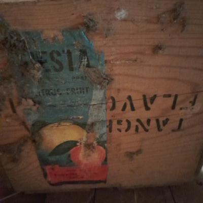 Two wooden divided crates