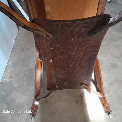 Antique two-tiered table with a drawer