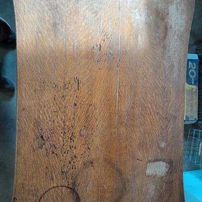 Antique two-tiered table with a drawer