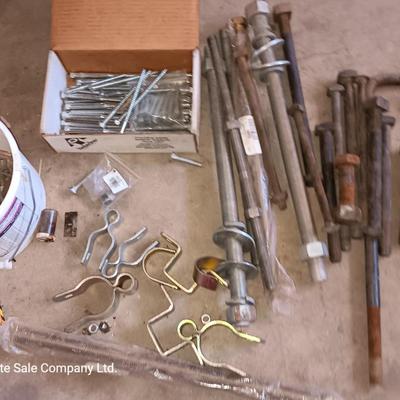 Assortment of hardware - lag bolts - all thread - and more