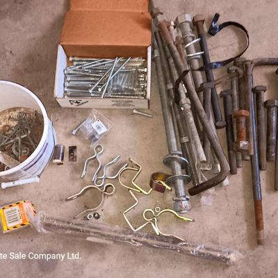 Assortment of hardware - lag bolts - all thread - and more