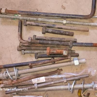 Assortment of hardware - lag bolts - all thread - and more