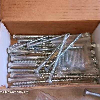 Assortment of hardware - lag bolts - all thread - and more