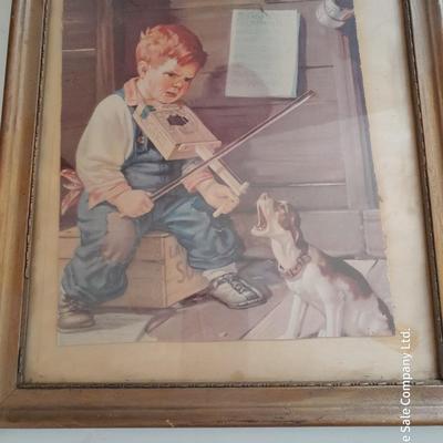 Vintage framed artwork prints