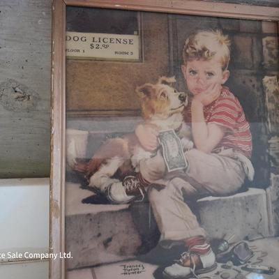 Vintage framed artwork prints