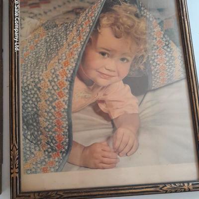 Three vintage framed artwork prints