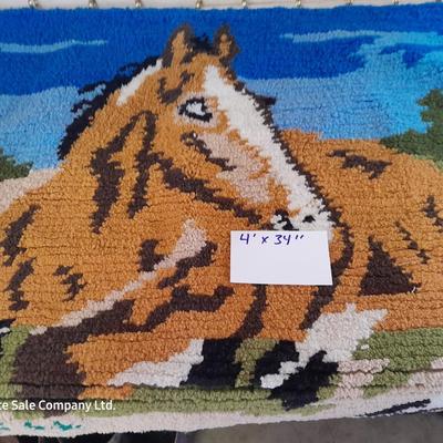 Large latch hook horse tapestry