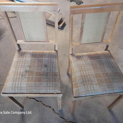 Two neat folding chairs - Great for camping to save space! Easy store chairs!