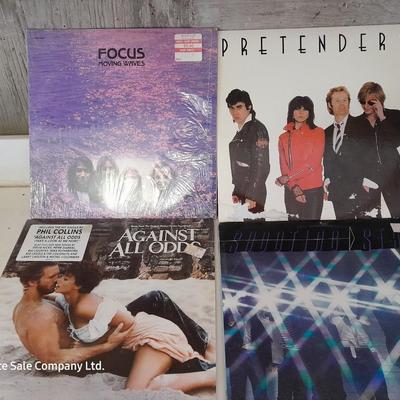 Four LP Records - Focus - Pretenders - Phil Colins - and Shooting Star