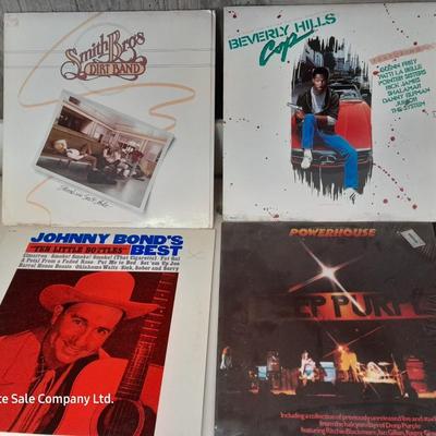 Four LP Records - Deep Purple - Beveryly hills cops - Smith Bro's - and Johnny Bond