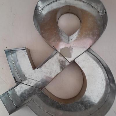 Large lightweight metal & sign