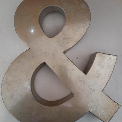 Large lightweight metal & sign