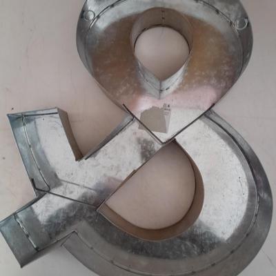 Large lightweight metal & sign