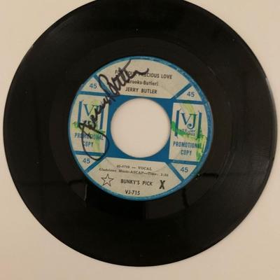 Jerry Butler signed 45 RPM