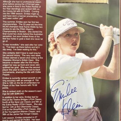 Emilee Klein signed 1996 JC Penney Classic LPGA profile