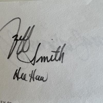 Hee Haw Grandpa Jones/ Jeff Smith original signatures. GFA authenticated