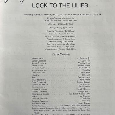 Director Joshua Logan signed Look to the Lillies music book