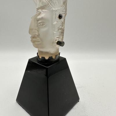 Mounted Mayan Chief Carved