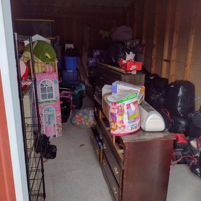 Unit E-120: 10'x15' Unit Filled with Clothing, Children's Accessories, Household, Toys, Furniture, Home Decor