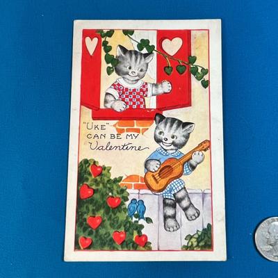 EARLY VALENTINE POST CARD, EMBOSSED