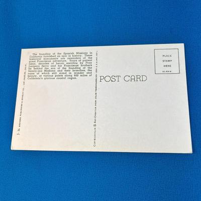 VINTAGE CALIFORNIA MISSIONS POSTCARD