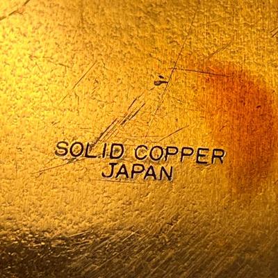 VINTAGE SOLID COPPER AND BRASS CHAFING DISH 