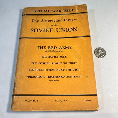 1941 SPECIAL WAR ISSUE "THE AMERICAN REVIEW ON THE SOVIET UNION", THE RED ARMY BOOKLET