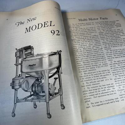 1927 THE MAYTAG PROFIT NEWS MAGAZINE- INTRODUCING NEWEST WRINGER WASHER MODEL!
