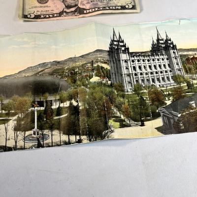 YARD LONG PHOTO OF EARLY SALT LAKE CITY: MORMON TEMPLE GROUNDS, HOTEL UTAH, ETC.