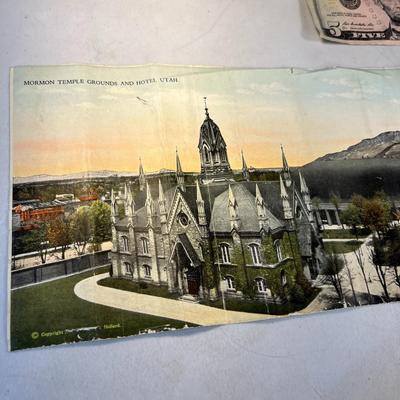 YARD LONG PHOTO OF EARLY SALT LAKE CITY: MORMON TEMPLE GROUNDS, HOTEL UTAH, ETC.