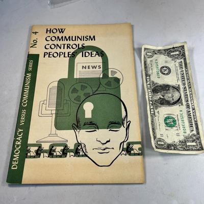 1959 "HOW COMMUNISM CONTROLS PEOPLES' IDEAS" BOOKLET NO. 4 of DEMOCRACY vs. COMMUNISM SERIES
