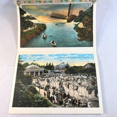 VINTAGE COLOR POSTCARD FOLIO OF SAN FRANCISCO SCENES- 18 SCENES