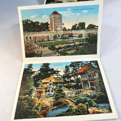 VINTAGE COLOR POSTCARD FOLIO OF SAN FRANCISCO SCENES- 18 SCENES