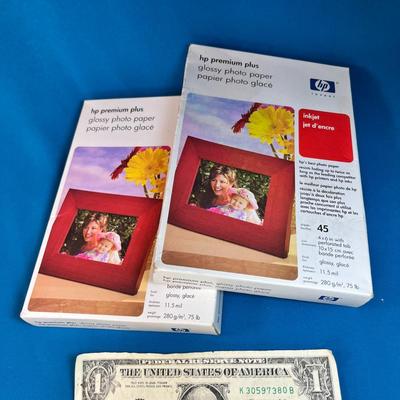 2 UNOPENED PACKAGES HP PREMIUM PLUS GLOSSY PHOTO PAPER, 4" X 6"