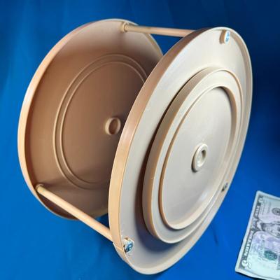 HANDY PLASTIC 2 TIER LAZY SUSAN ROUND SHELF UNIT