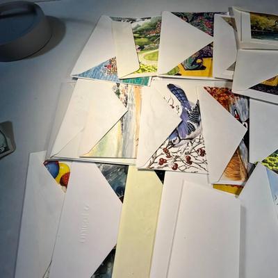 ASSORTMENT OF 24 GREETING/NOTE CARDS WITH ENVELOPES- BLANK INSIDE