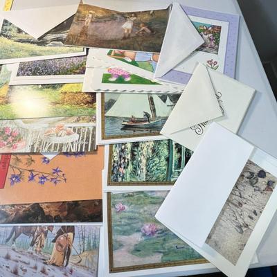 ASSORTMENT OF 23 DIFFERENT GREETING/NOTE CARDS WITH ENVELOPES- BLANK INSIDE