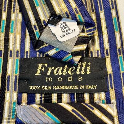 MODERN ART STYLE SILK MEN'S NECKTIE HANDMADE IN ITALY by FRATELLI MODA