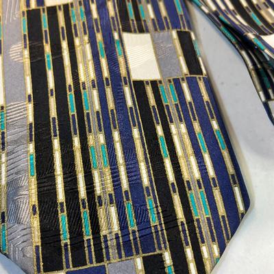 MODERN ART STYLE SILK MEN'S NECKTIE HANDMADE IN ITALY by FRATELLI MODA