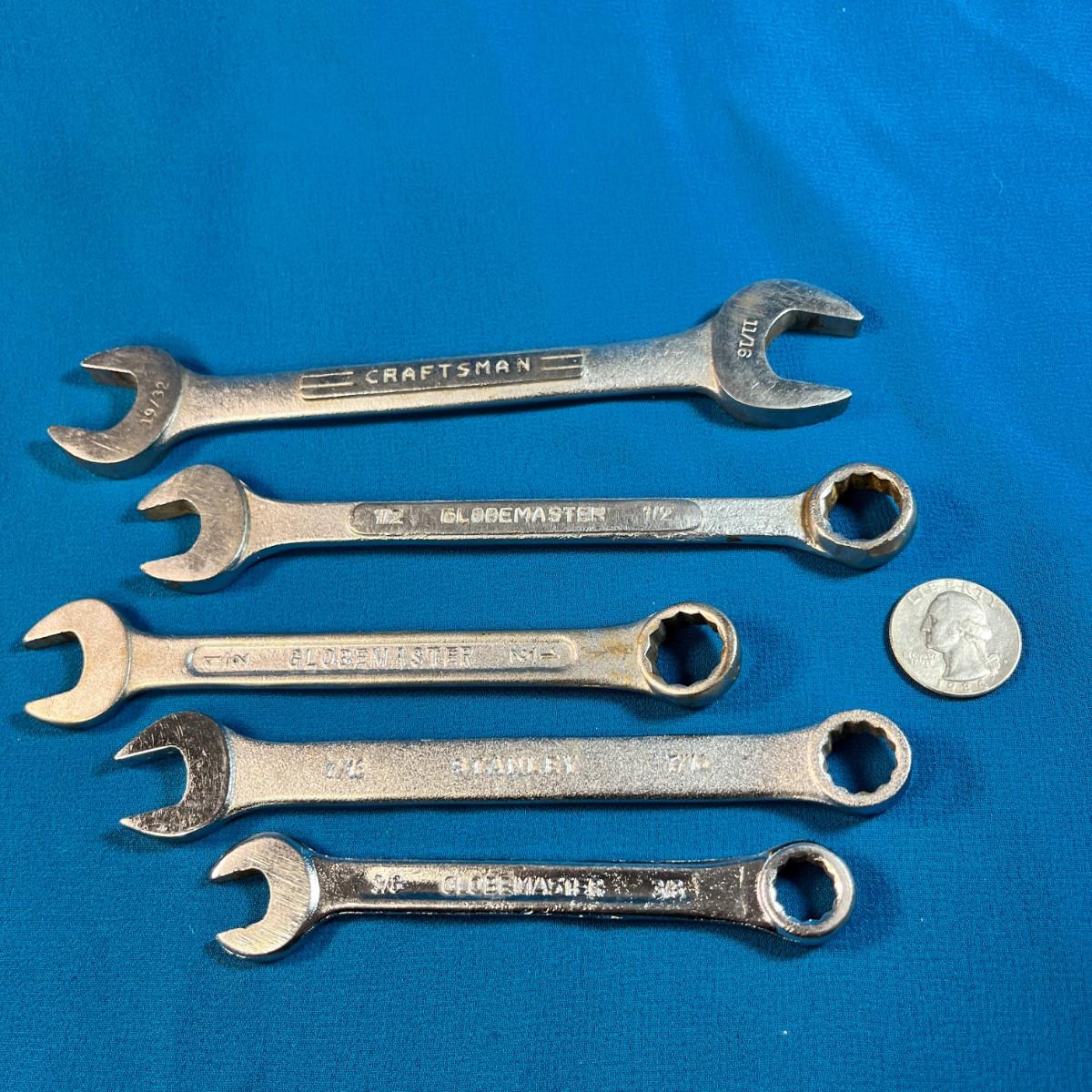RANDOM ASSORTMENT OF WRENCHES DIFFERENT SIZES, BRANDS