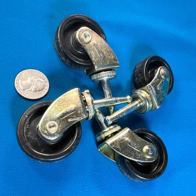 SET OF 4 CASTERS  1-1/2" DIAMETER WHEELS