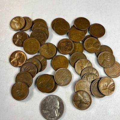 GROUP OF 41 WHEAT BACK PENNIES- PRE-1959