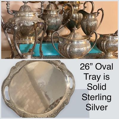 Antique Sterling Black, Star & Frost Set - Weight 10,000 G.
