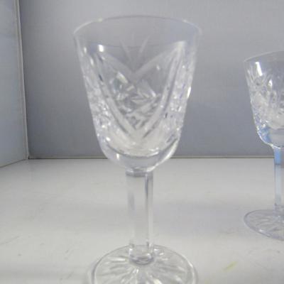 Collection of Cordial Glasses- Clear Crystal Possibly Waterford