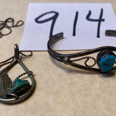 Sterling Bracelett and Necklace