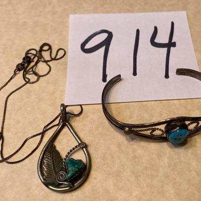 Sterling Bracelett and Necklace
