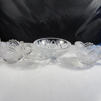 Collection of Vintage Cut Crystal Serveware