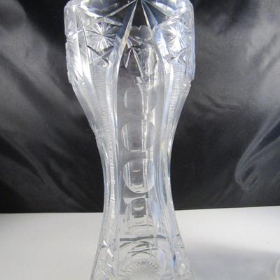 Pair of Tall Crystal Vases