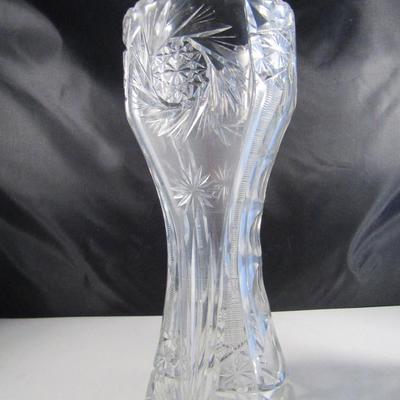 Pair of Tall Crystal Vases