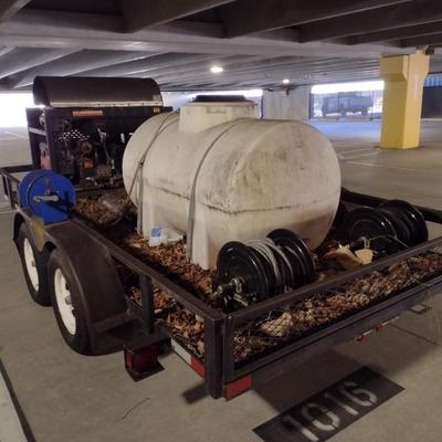 Landa Commercial Power Washer Front Set on 14' Double Axel Trailer includes 325 Gallon Water Tank and Heater